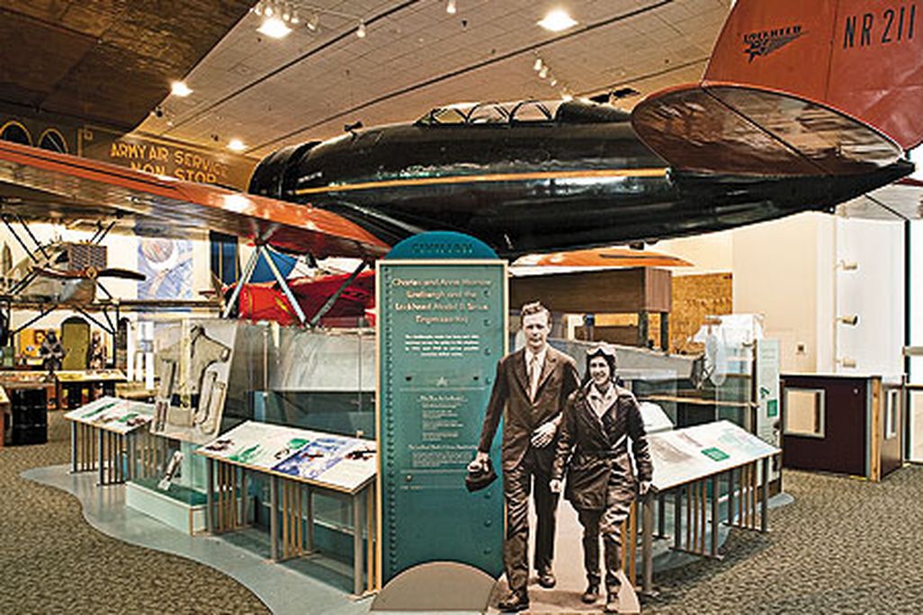 In the Museum’s newly renovated Pioneers of Flight Gallery.