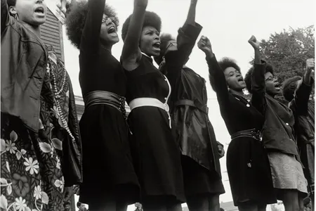 A photo taken at a Free Huey Newton Rally in 1968 with five of the six women identifiable—Delores Henderson, Joyce Lee, Mary Ann Carlton, Joyce Means and Paula Hill—provides testament to those who actualized the daily operations of the Black Panther Party.
