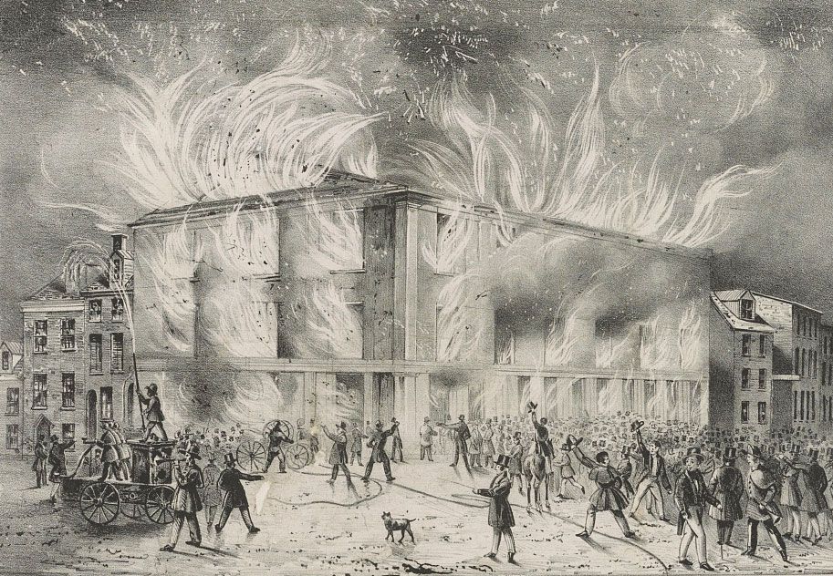 Fire at Philadelphia's Abolition Society