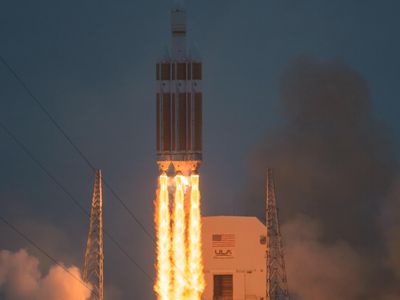 The United Launch Alliance Delta IV Heavy Rocket lifts off with the Orion spacecraft for its first test flight