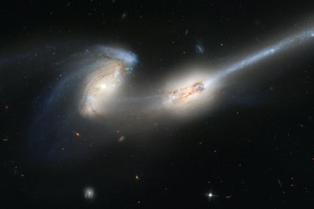 After decades in development, the Hubble Space Telescope has for 30 years revealed details about stars and galaxies—and merging galaxies, like NGC 4676, known for the two long tails of stars as “The Mice.”