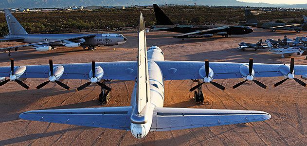 </i>Fort Worth</i>, a B-36J, basks in restored glory.