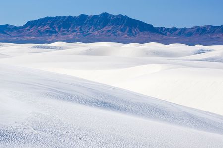 The dunes of White Sands National Monument stretch for hundreds of miles in New Mexico. 