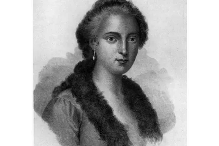 A posthumous engraving of Maria Agnesi from 1836.