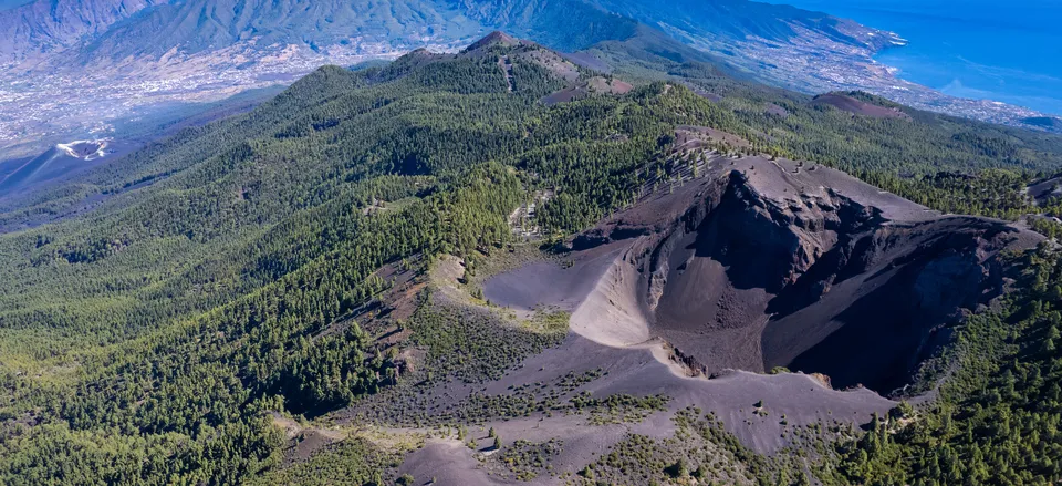  View of the volcanic landscape on La Palma, Canary Islands 