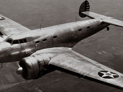 The XC-35 (in flight near Wright Field in August 1937) earned the U.S. Army Air Corps the 1937 Collier Trophy for its substratospheric design.