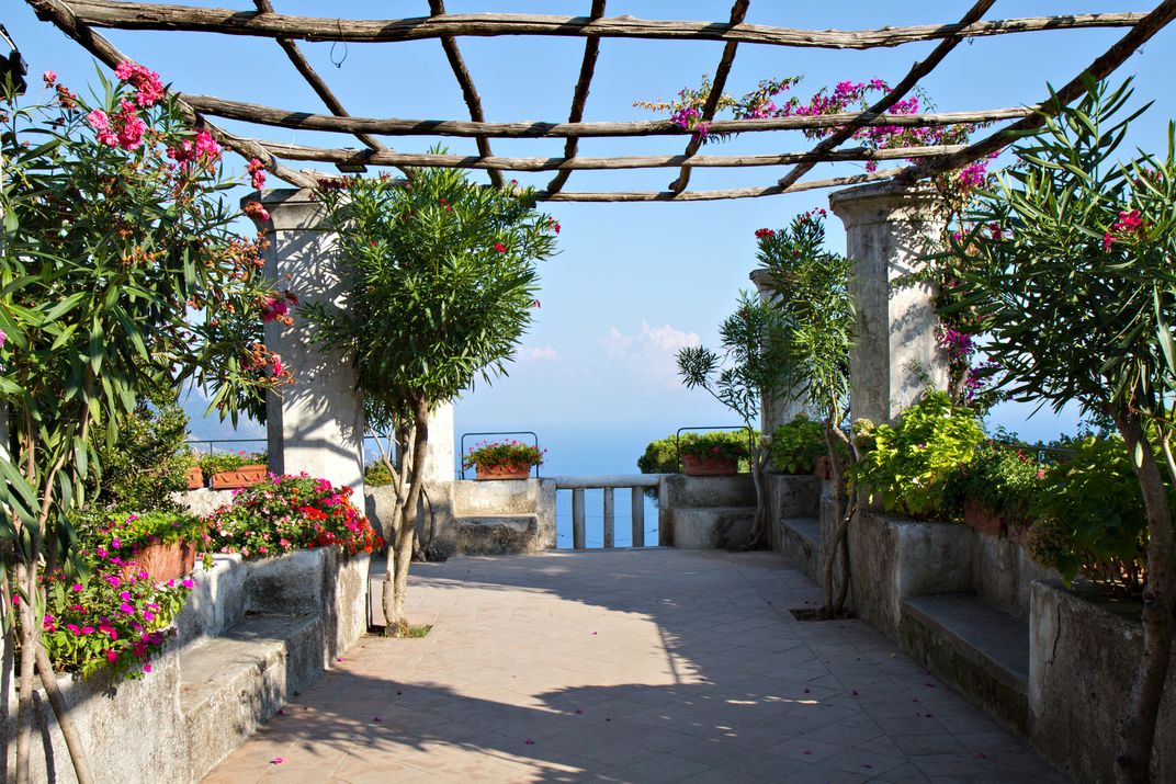 Mediterranean garden along the Amalfi Coast