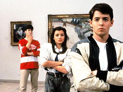 High school senior Ferris Bueller skips class with his girlfriend and his best friend to take a life-affirming joy ride through Chicago.