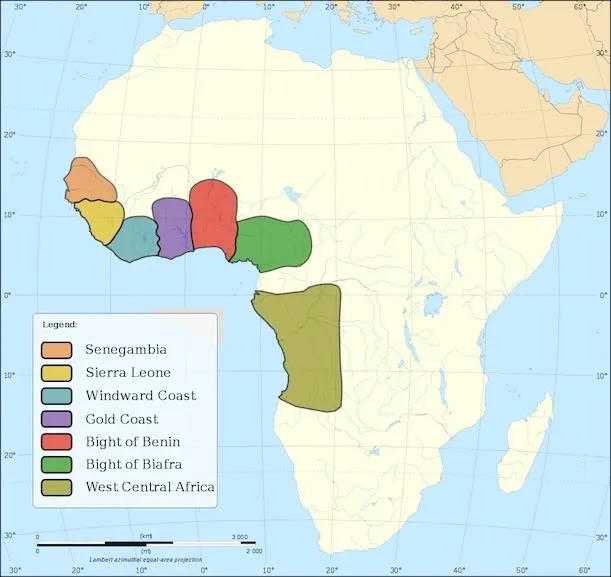 The regions of Africa most heavily raided for slaves