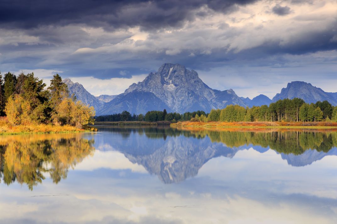 View of Oxbow Bend in Grand Teton National Park in Wyoming ...