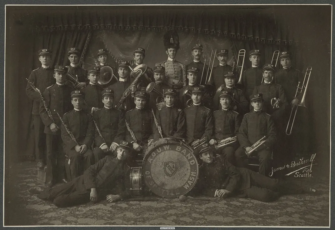 A Seattle-based Ancient Order of United Workmen band in 1902