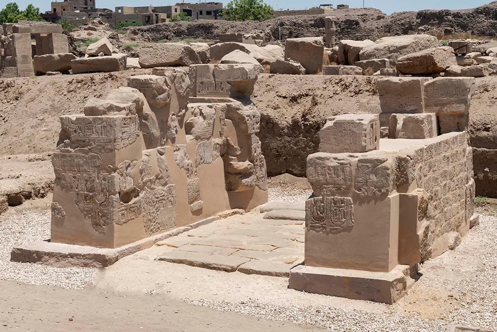 The gateway of the Ramses III enclosure wall following restoration