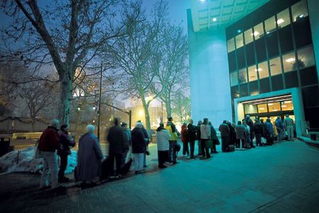 Enthusiasm for genealogy brings researchers to wait before dawn for the Family History Library in Salt Lake City to open.