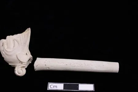 Archaeologists from the Maryland Department of Transportation State Highway Administration found this 19th-century clay pipe at the excavation site that contained the DNA of a woman who had connections to the region that is now modern-day Sierra Leone.