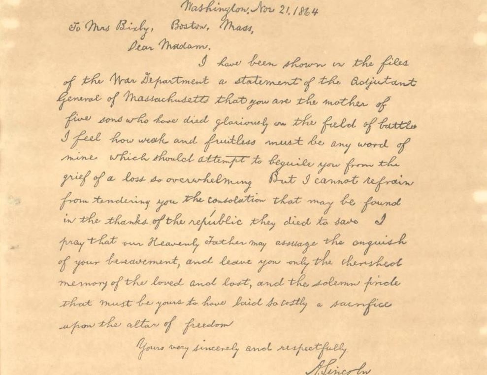 the bixby letter