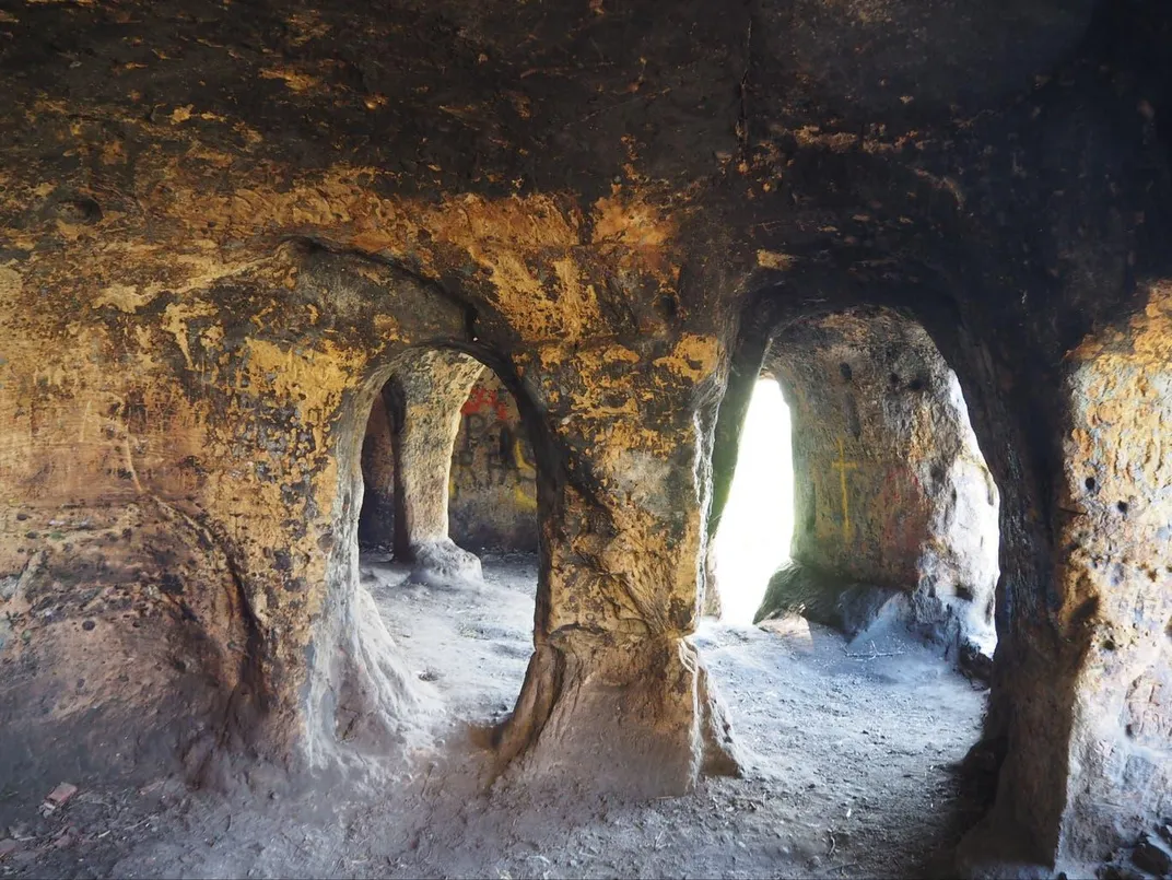 Interior view of the cave dwelling