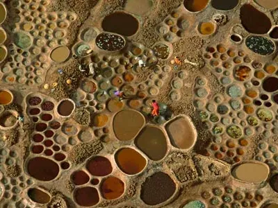 a salt-making site at the village of Teguidda-n-Tessoumt in arid northern Niger
