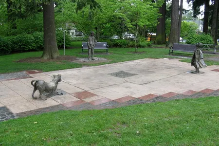 Romp with Ramona, Ribsy and Henry Huggins at Grant Park in Portland. 