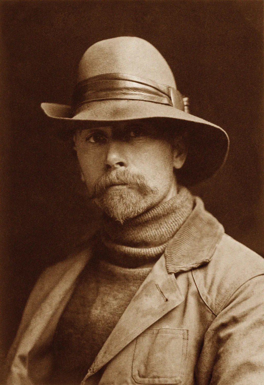 Self-portrait of Edward S. Curtis.