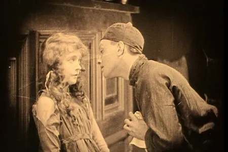 Scene from Broken Blossoms starring Lillian Gish and Richard Barthelmess