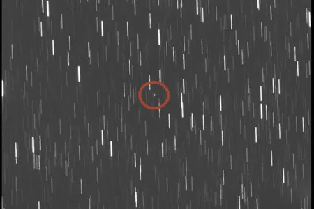 Asteroid 2010 WC9 as it appeared on May 15, 2018, at a distance of 453,600 miles.