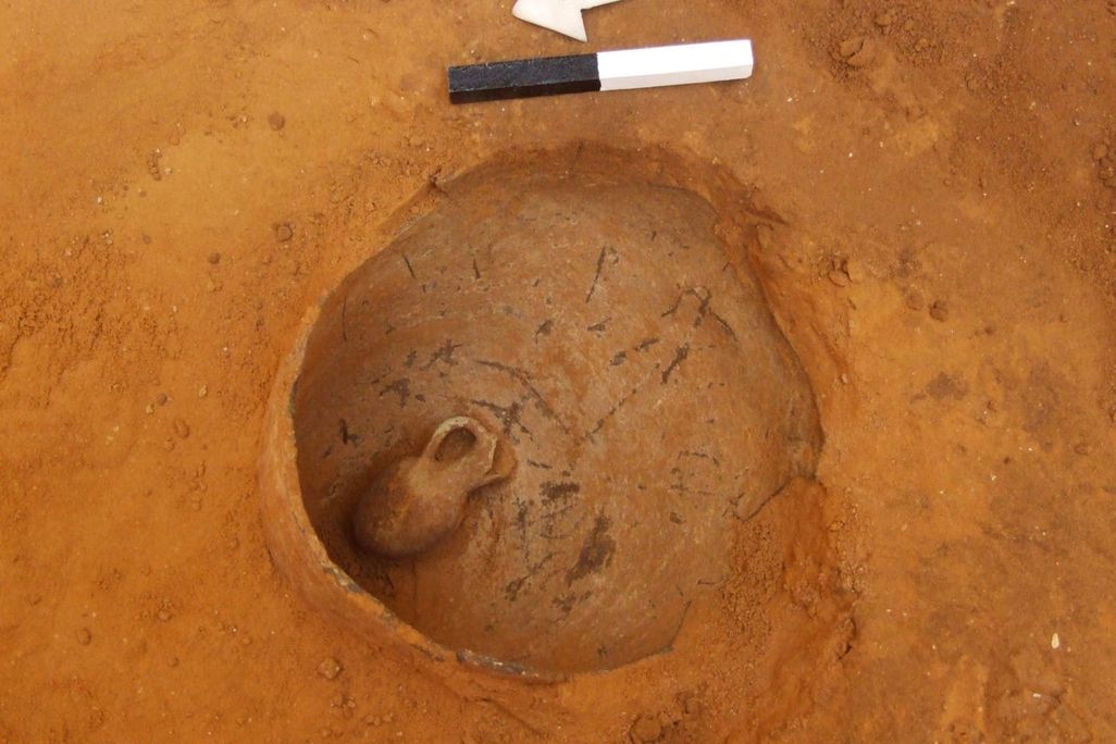 Jar containing remains of baby