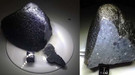 A meteorite, newly discovered in Morocco, contains ten times as much water as many Martian meteorite discovered previously.