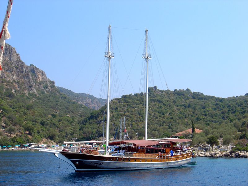 Sailing along the coastline of Turkey, photo taken during a stop nearby
