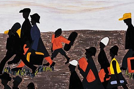 A long-running theme of U.S. black history (a panel from Jacob Lawrence's 1940-41 "Migration Series") may have to be revised.