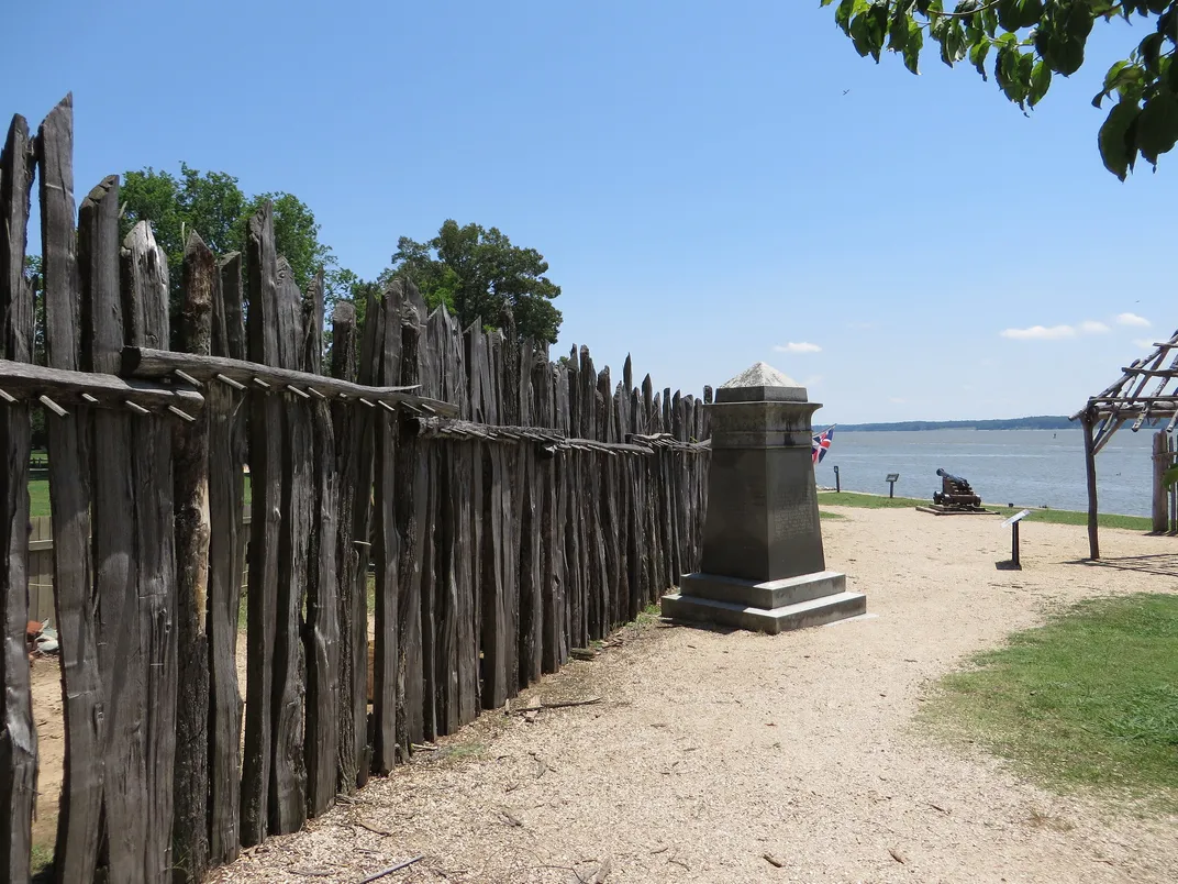 A wooden fence at Jamestown Settlement