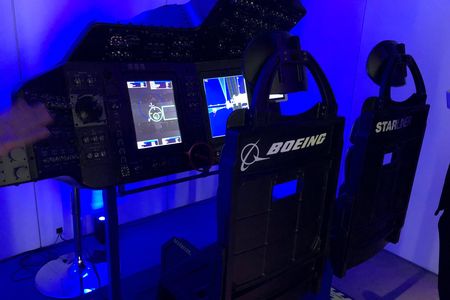 The traveling Starliner simulator.  The real vehicle is just weeks away from its first test flight.