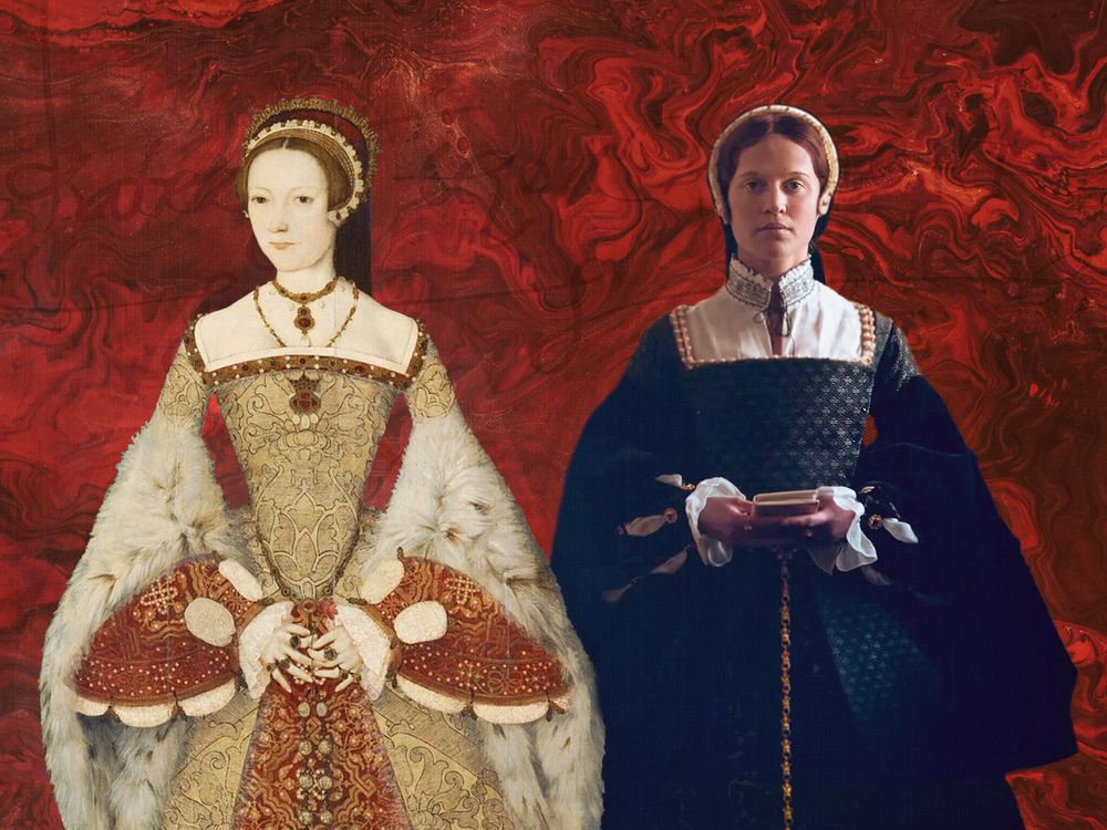 Illustration of Catherine Parr and Alicia Vikander as Catherine Parr