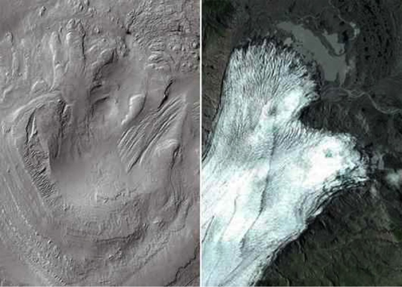 Glaciers on Mars, 3.5 Billion Years Ago