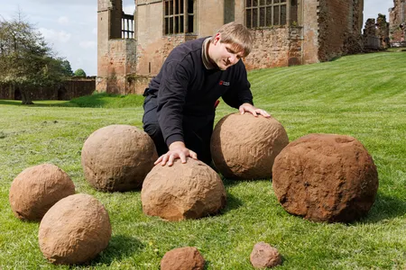 These stones were shot from catapults during one of the longest sieges in British history.