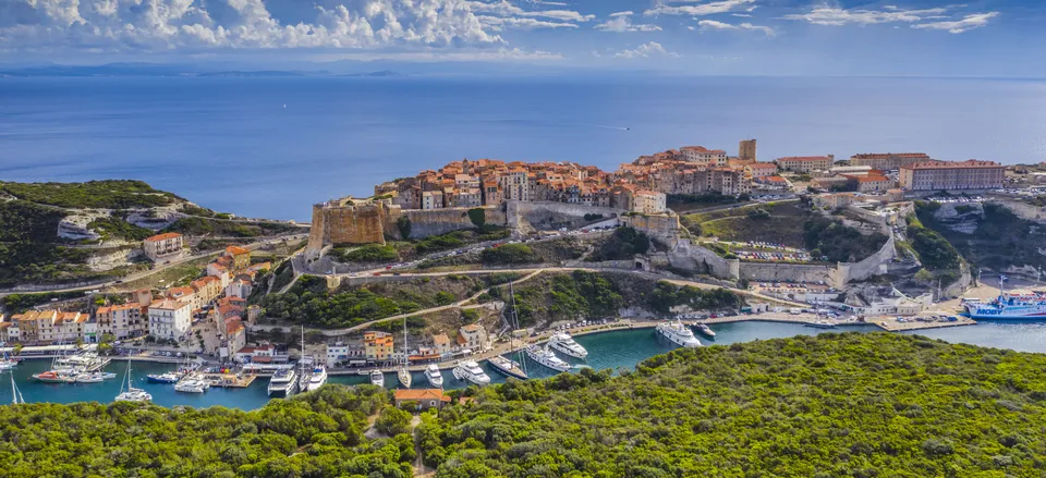  View of Bonifacio, Corsica, France 