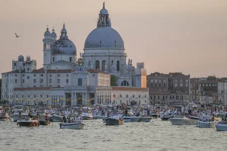 Locals and tourists gather in Venice on&nbsp;July 20, 2024.