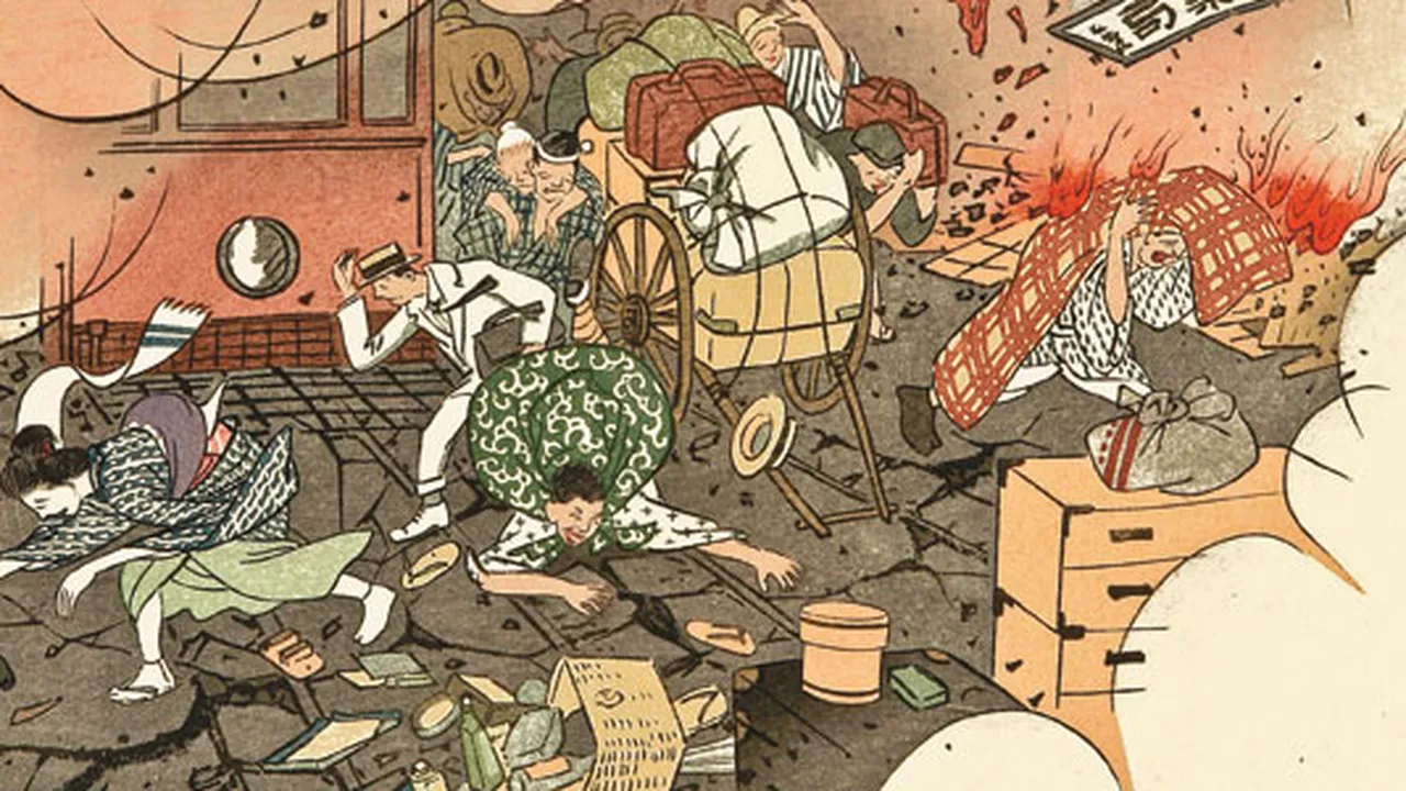 絵画 Earthquake The Great Japan Earthquake of 1923