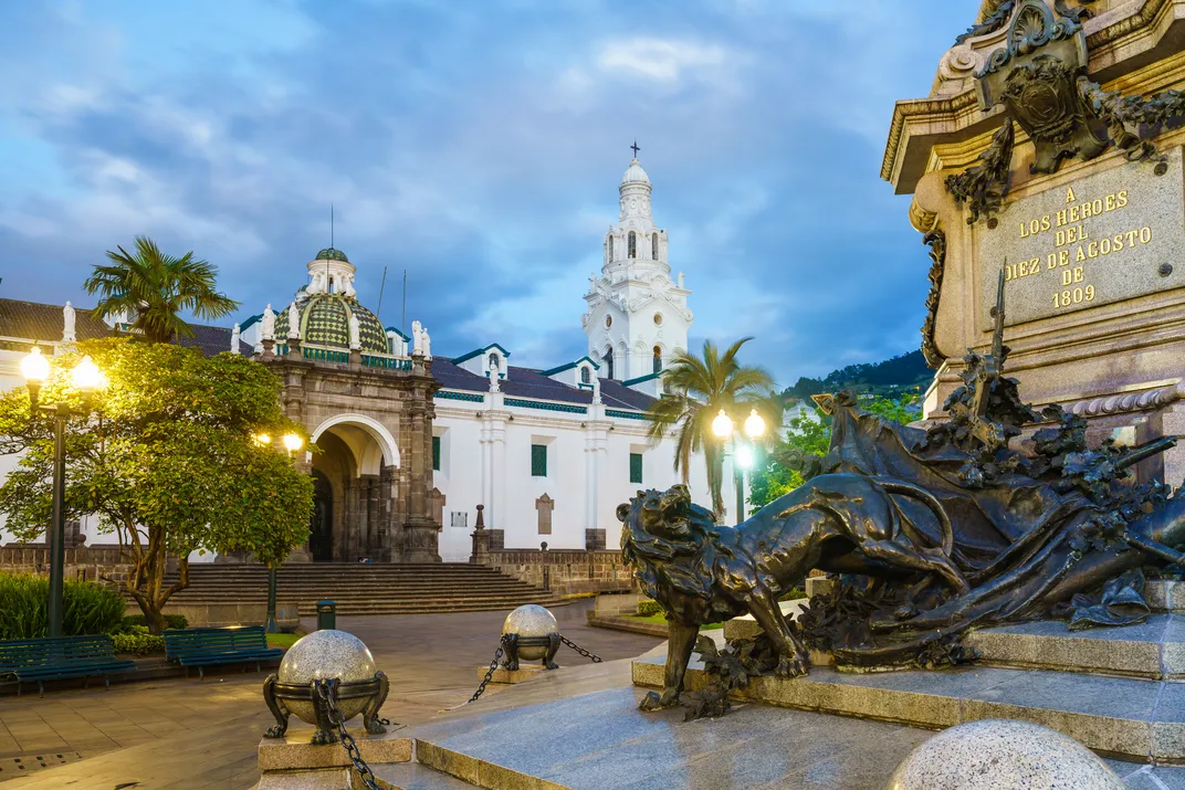 Grand Plaza at dusk, Quito