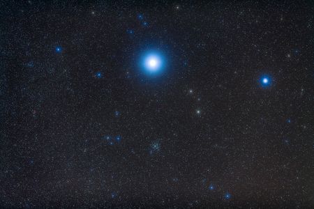 The "Dog Star" Sirius is the brightest star in the night sky.