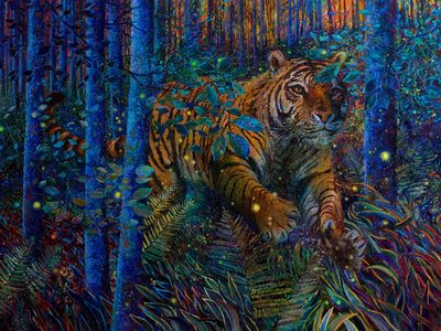 Iris Scott, "Tiger Fire," 2019