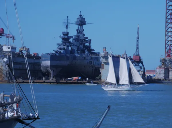 BB35 USS Texas in dry dock thumbnail