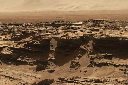 Murray Buttes may look like an earthbound mesa, but there's a difference: It's on Mars.