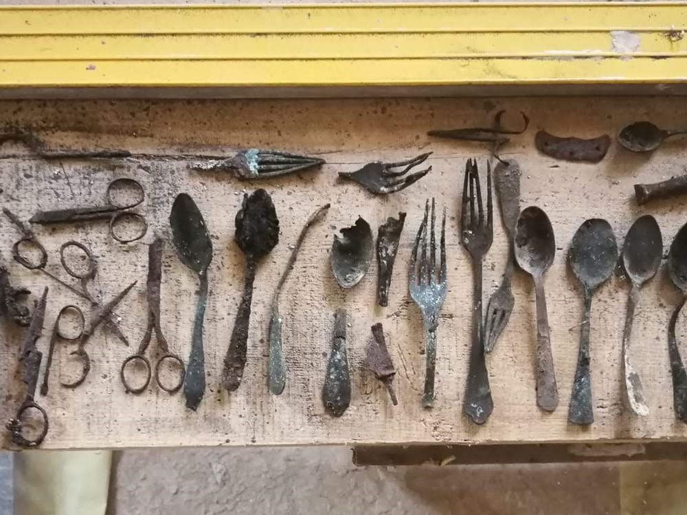 Cache of tools found at Auschwitz