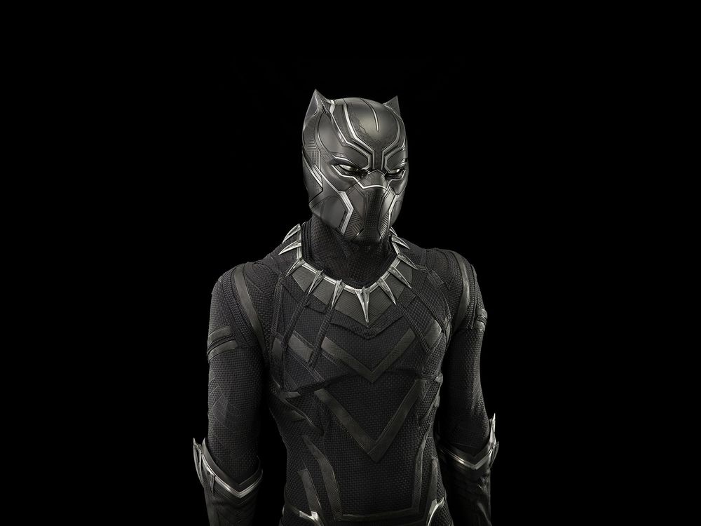 Black Panther costume worn by Chadwick Boseman