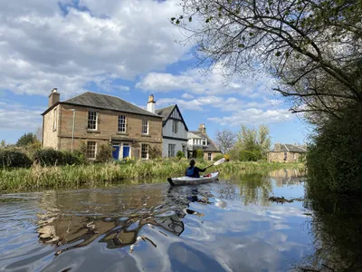 The author and a friend paddled&nbsp;the 200-year-old Forth and Clyde Canal into the Union Canal. The two canals form a historic, 54-mile route that bisects Scotland.