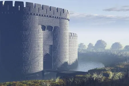 An artist's rendition of Sheffield Castle