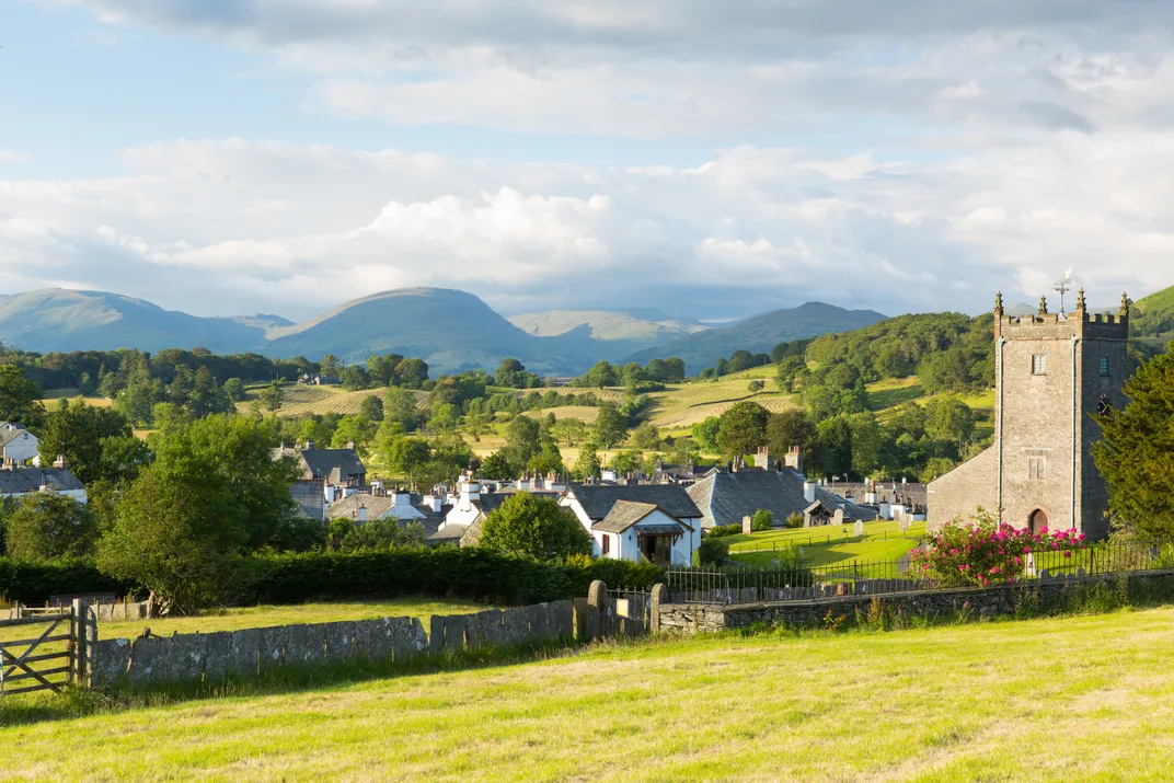 The town of Hawkshead, known for William Wordsworth and Beatrix Potter