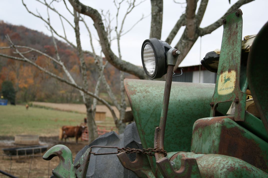 "A Headlight Caught In A Deere" Driving to a hike in Middle Tennessee I