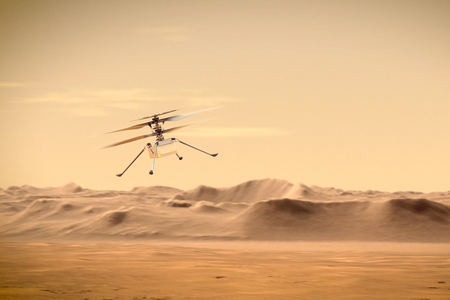The Ingenuity helicopter carried by the Perseverance rover is about to introduce flight to Mars exploration.