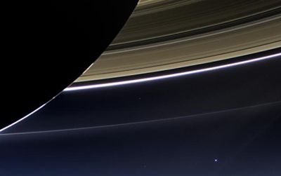 That little blue dot floating in the black is every single one of us.
